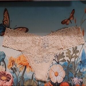 Light Peach Lace Thong